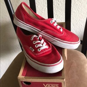 VANS authentic red. Classics. AS IS